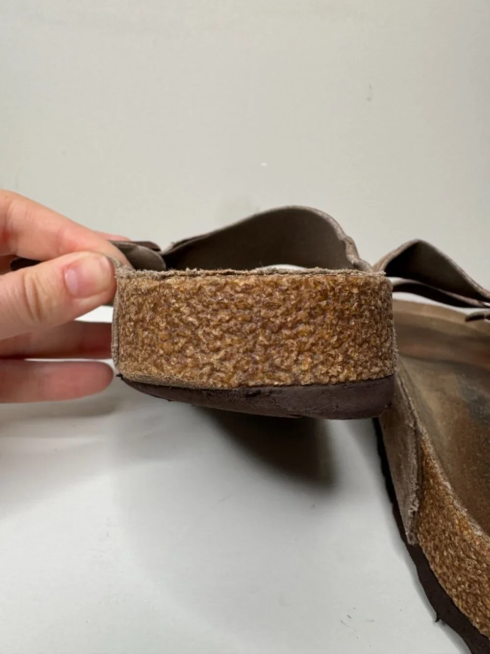 Birkenstock Arizona Suede Slides EU40 Brown Double Strap Adjustable Womens 9 Men